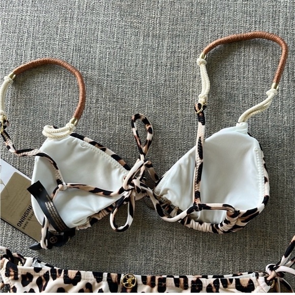 NWT ViX Paula Hermanny Scarlet Elis Leopard String Bikini Set Size Small - Picture 5 of 9